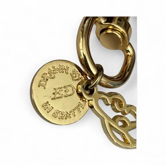 Ed Hardy Gold Bag Charm/Key Chain - Picture 3 of 3